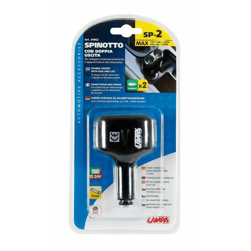 Priza dubla bricheta SP-2 12/24V Lampa